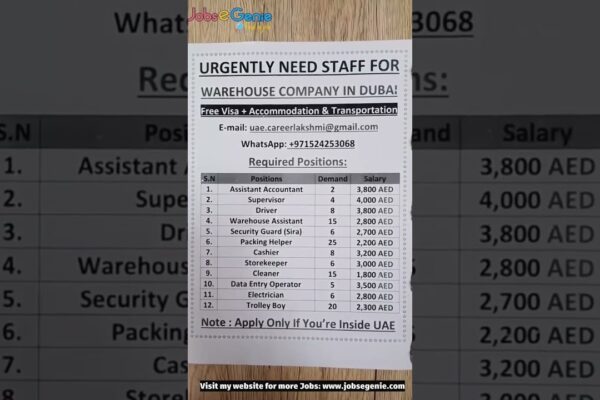 Ultimele locuri de muncă în depozit în Dubai - Dubai Jobs | Publicat pe 16 iunie 2023