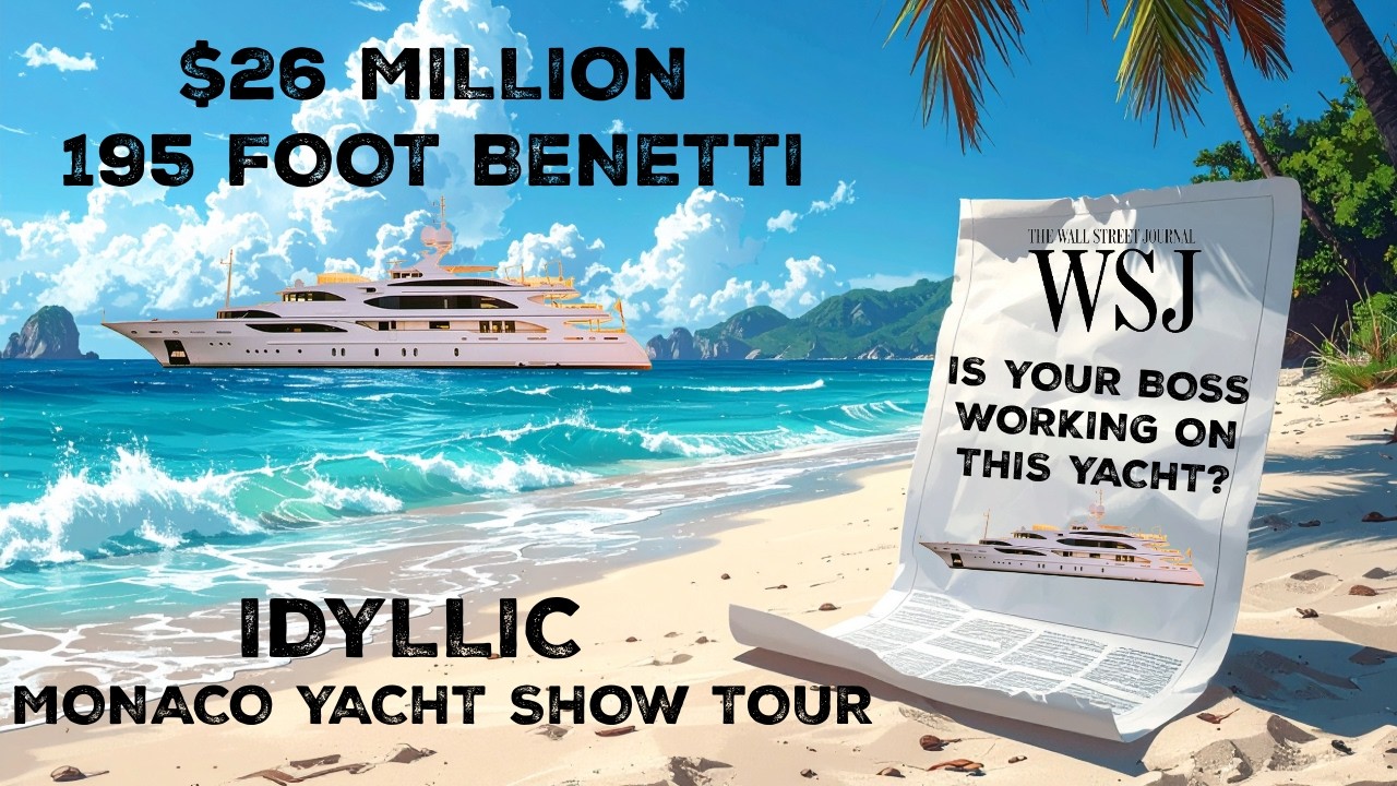 ȘEFUL TĂU LUCREȘTE DIN ACEST YACHT? BENETTI 195 TUR IDILIC | MONACO YACHT SHOW 2025