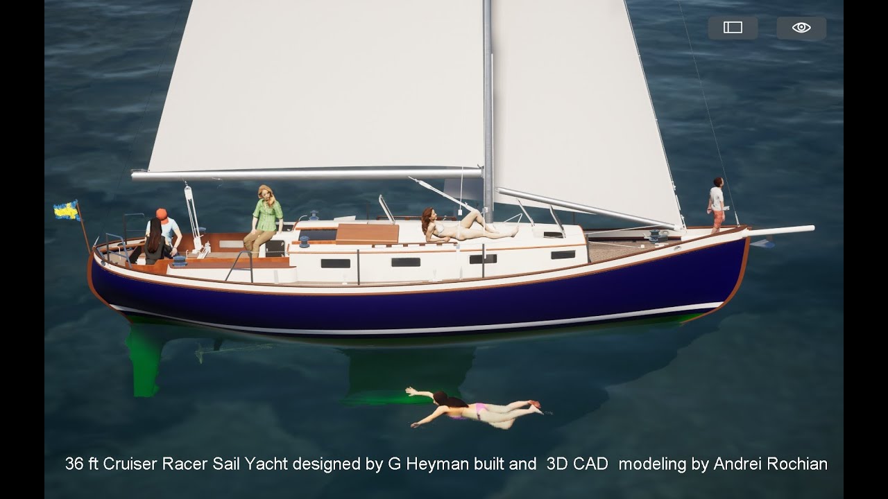Yacht Cruiser Racer de 36 ft proiectat de Gabriel Heyman construit de Andrei Rochian în București