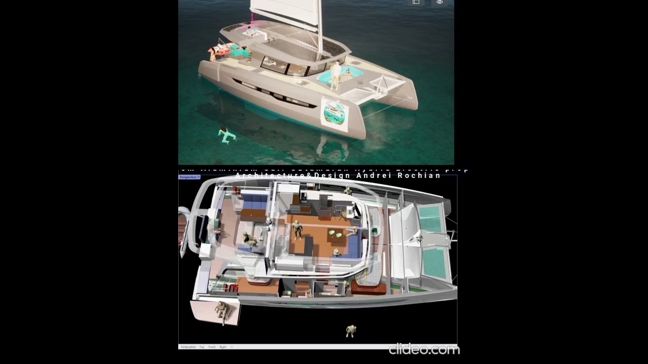 15m Aluminium Sail Catamaran  Architecture & Design  Andrei Rochian