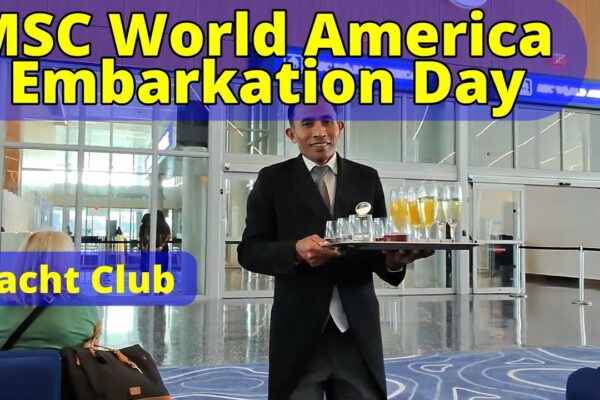 Ziua Mondială a Imbarcarii MSC Americii | Croaziera completă Ziua 1 Vlog (MSC Yacht Club și experiență la îmbarcare)
