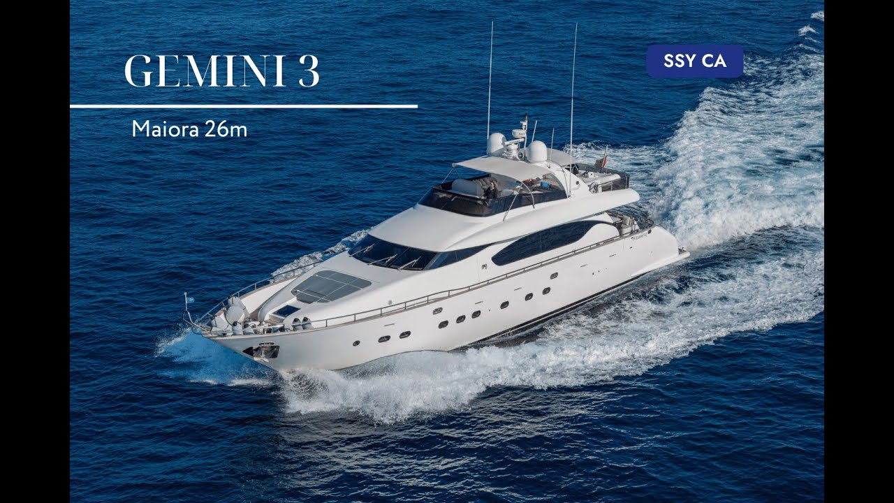 GEMINI 3 — 26m Maiora | Yacht cu motor de lux | Silver Star Yachting