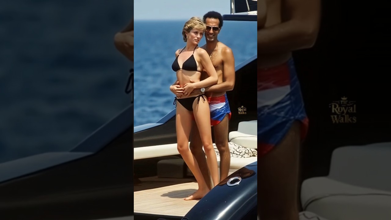 Prințesa Diana și Dodi Fayed: momente romantice pe un iaht de lux 🛥️❤️ #dodialfayed #PrincessDiana