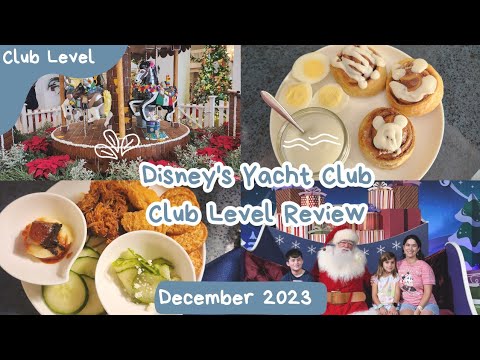 Aspect interior: sejur la 3 niveluri de club de noapte la Disney's Yacht Club Resort în decembrie 2023/turul lounge