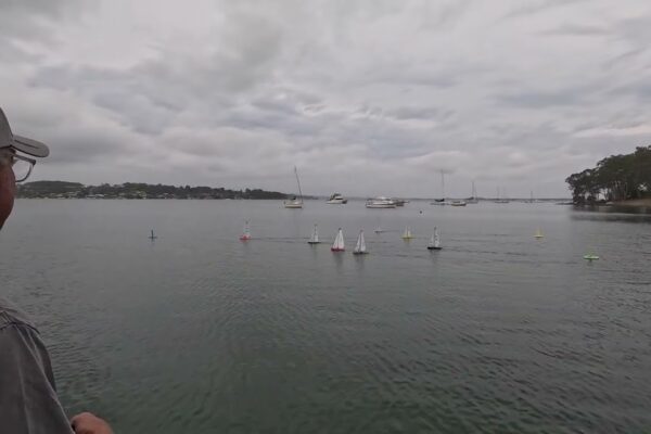 Lake Macquarie West Radio Sailing Club Race 7 heat 8 Spring Pointscore Invitat Sailor Jacko .