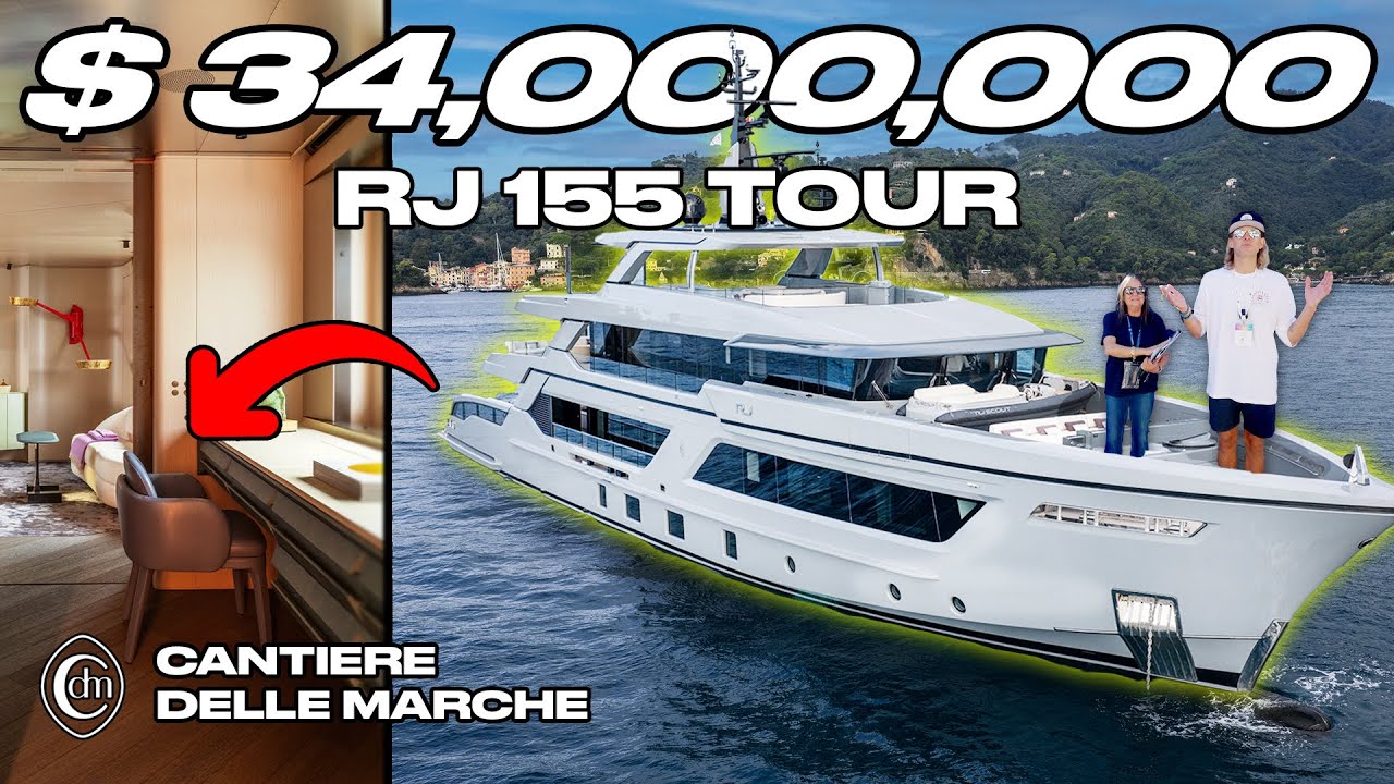 Acest interior SUPER YACHT de Achille Salvagni uimit la Monaco Yacht Show 2025 | Tur RJ 155