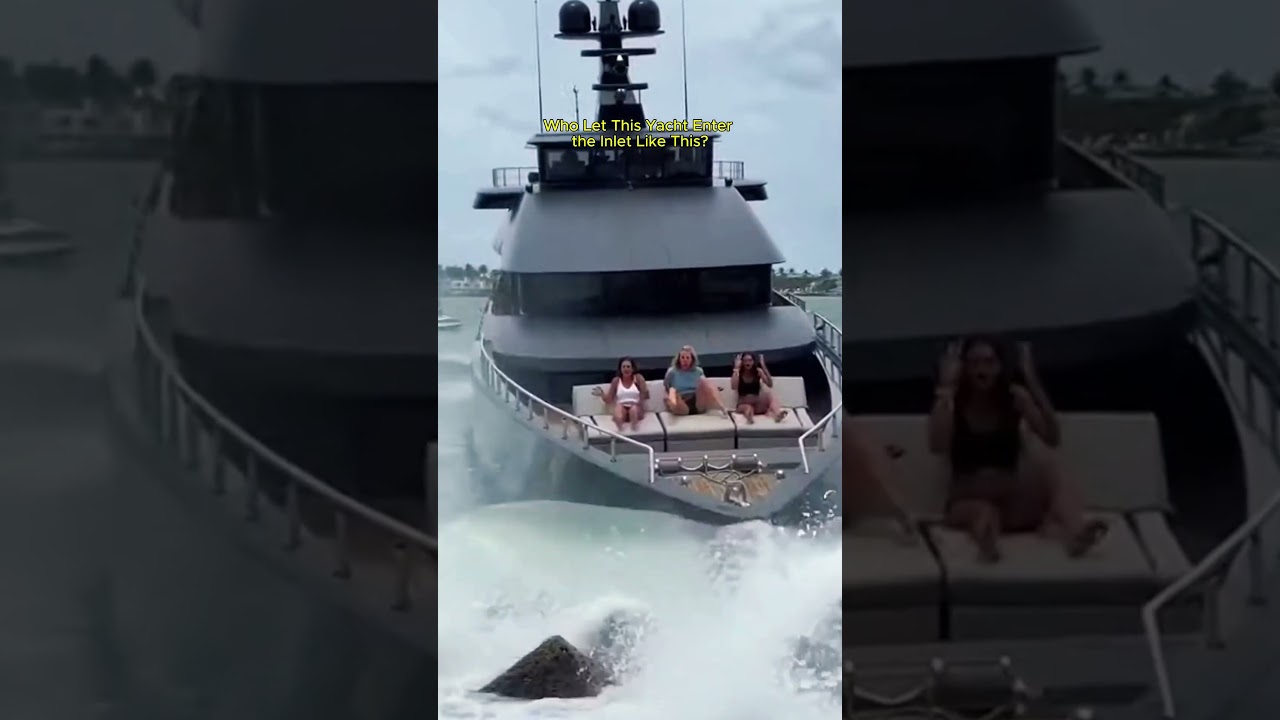 Cine a lăsat acest iaht să intre astfel la intrare? #yacht #adria