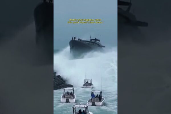 Urmărește ce se întâmplă când acest iaht nu încetinește! #yacht #adria