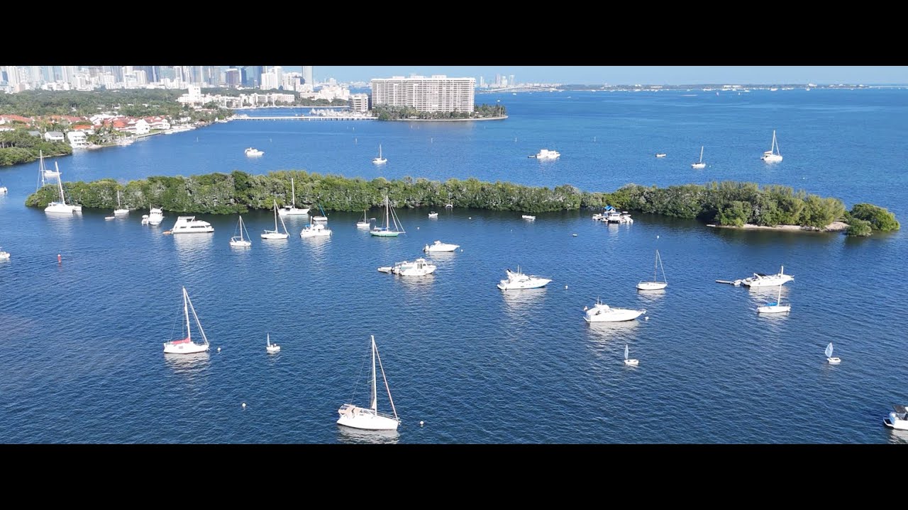 Parcul și insula David Kennedy, Portul de agrement Dinner Key, Clubul de iahturi Coral Reef, Coconut Grove, Miami Fla