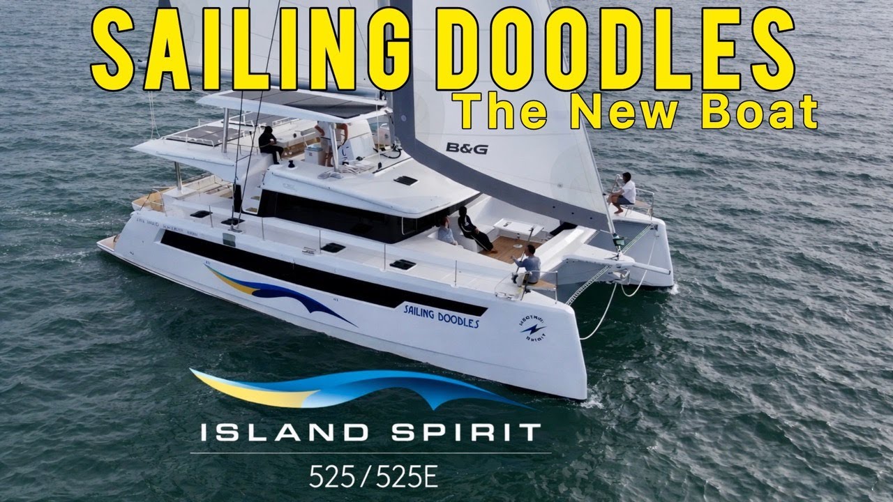 Sailing Doodles Nou, catamaran Island Spirit 525e