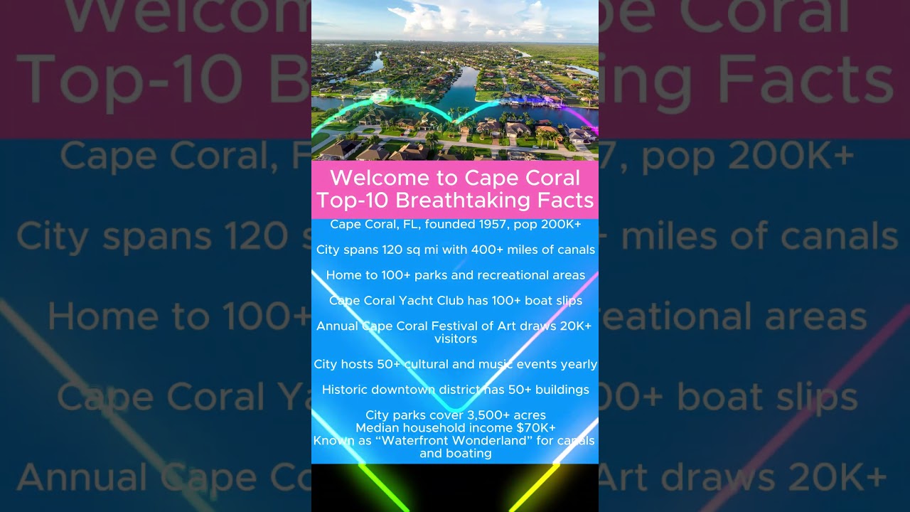 Bine ați venit în Cape Coral: Top-10 fapte uluitoare #SUA #oraș #CapeCoral #FL
