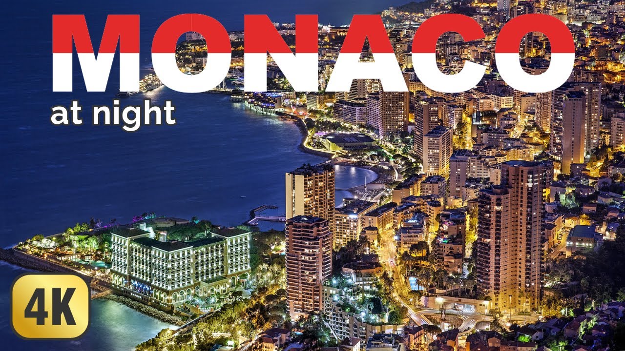 Driving Monaco Yacht Show noaptea - Piața Cazinoului Monte Carlo și tur de oraș în 4K