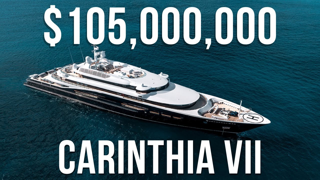 105 milioane USD Mega Yacht Carinthia VII pentru charter | Construit și reamenajat de Lurssen Yachts | Mania de lux