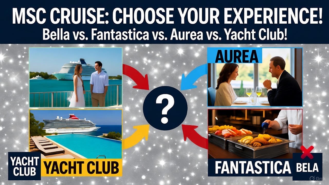 Decodificarea croazierei dvs. MSC: Bella vs. Fantastica vs. Aurea vs. Yacht Club (Ghidul pentru primitorii!)
