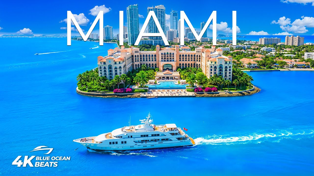 Miami 4K – Iaht de lux pe apele South Beach, Deep House Chill Music și Ocean Breeze