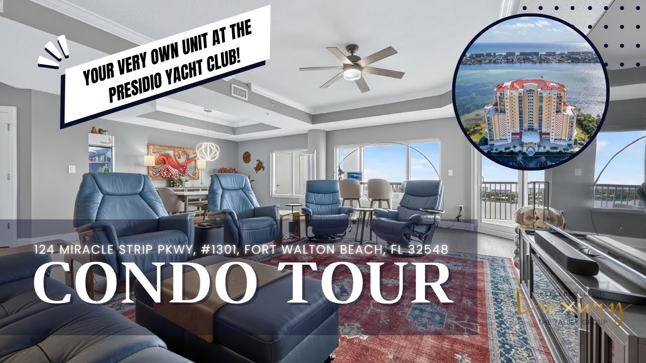 124 Miracle Strip | Unitate cu 3 dormitoare la Presidio Yacht Club din Fort Walton Beach! | Tur de apartamente