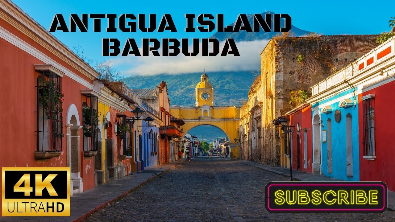 Insula Antigua Imagini uimitoare cu drone 4k și plimbare în Antigua și Barbuda