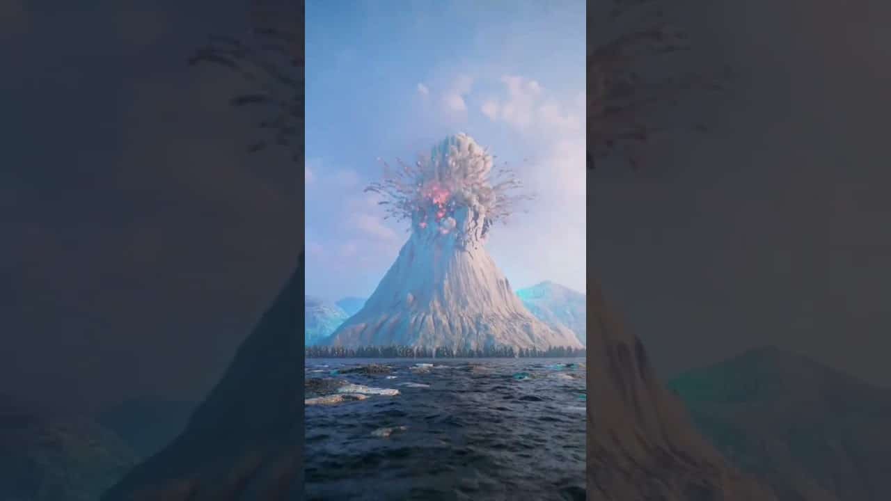 Vulcan y Tsunami #vulcan #tsunami #shorts #animation #catastrofe #terremoto #earthquake #sea