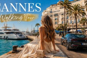 Soare, mare și străzi uimitoare | O adevărată plimbare prin Cannes, Franța 🇫🇷