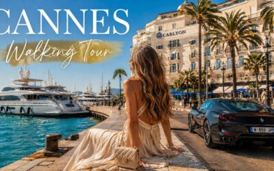 Soare, mare și străzi uimitoare | O adevărată plimbare prin Cannes, Franța 🇫🇷