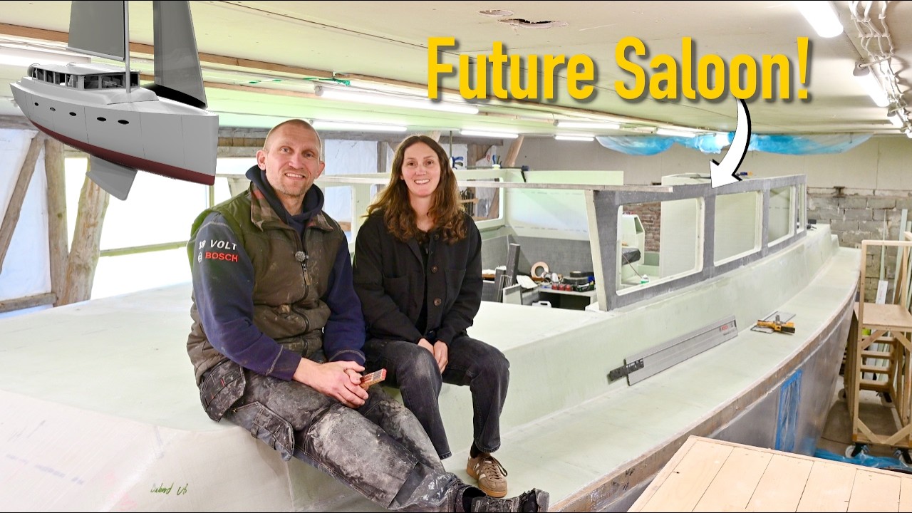 Îl putem vedea în sfârșit. Construirea noastră a unei barci cu pânze de 52 de picioare - Ep. 488 Ran Sailing